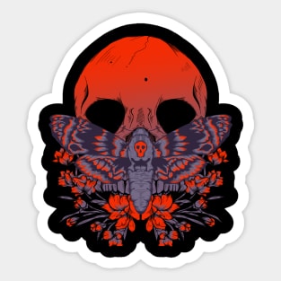 Death Moth skull Sticker